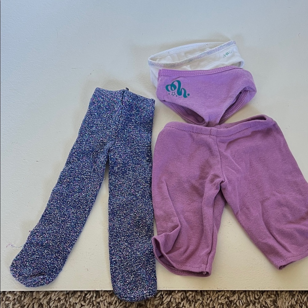 American Girl Purple and Blue Kids Underwear Set